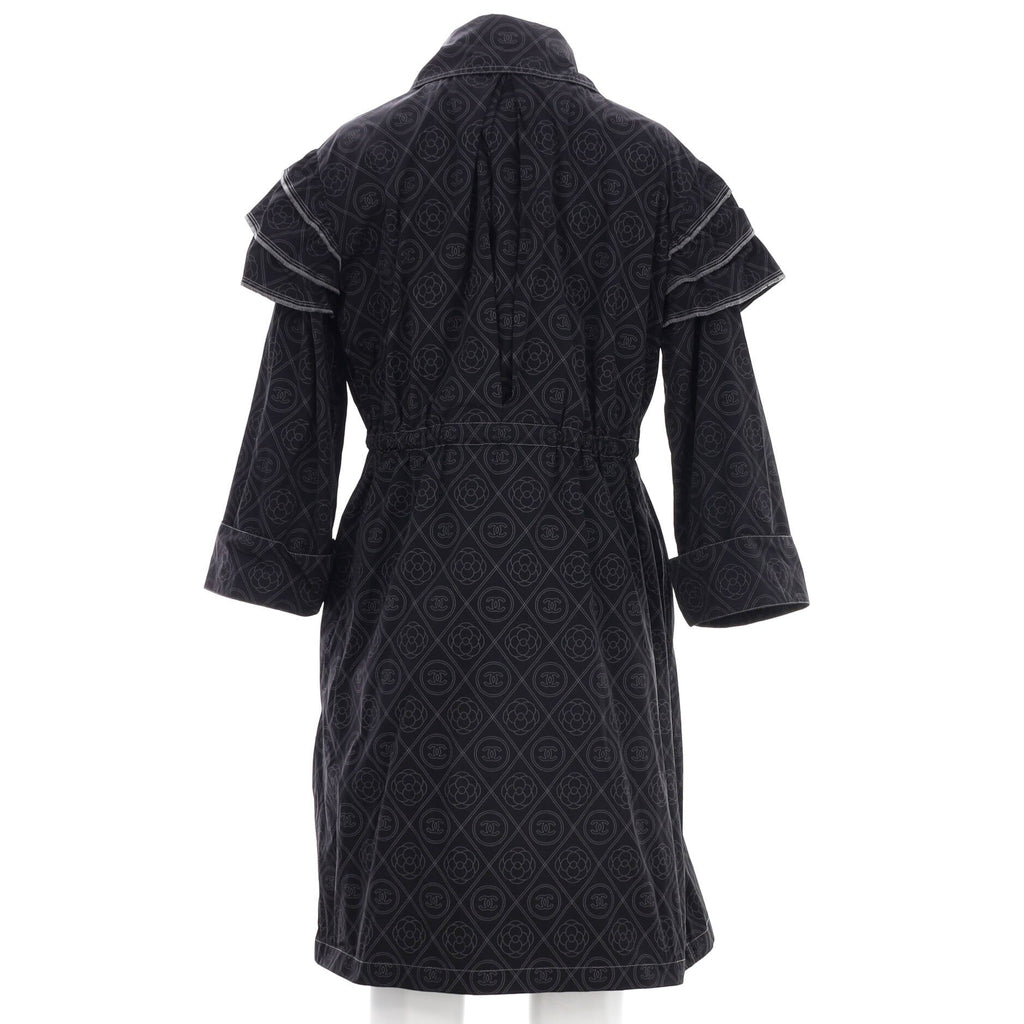 Women's Camellia Drawstring Zip Jacket Printed Polyester