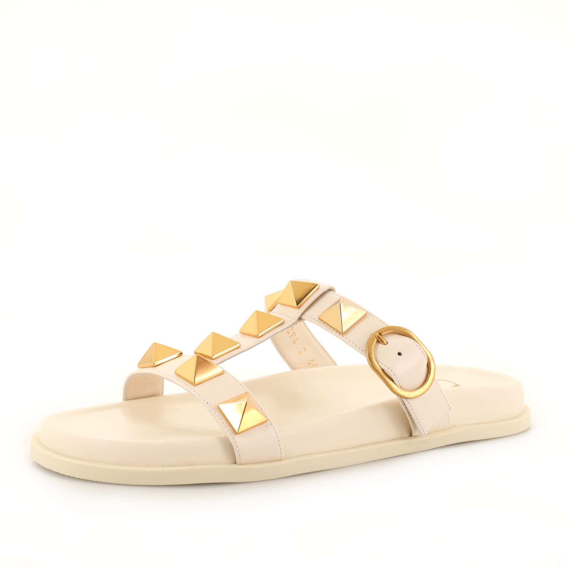Women's Roman Stud Flat Sandals Leather