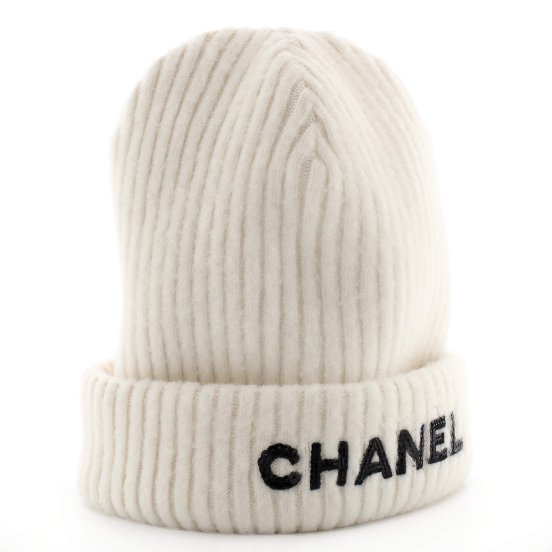Logo Beanie Cashmere with Sequins