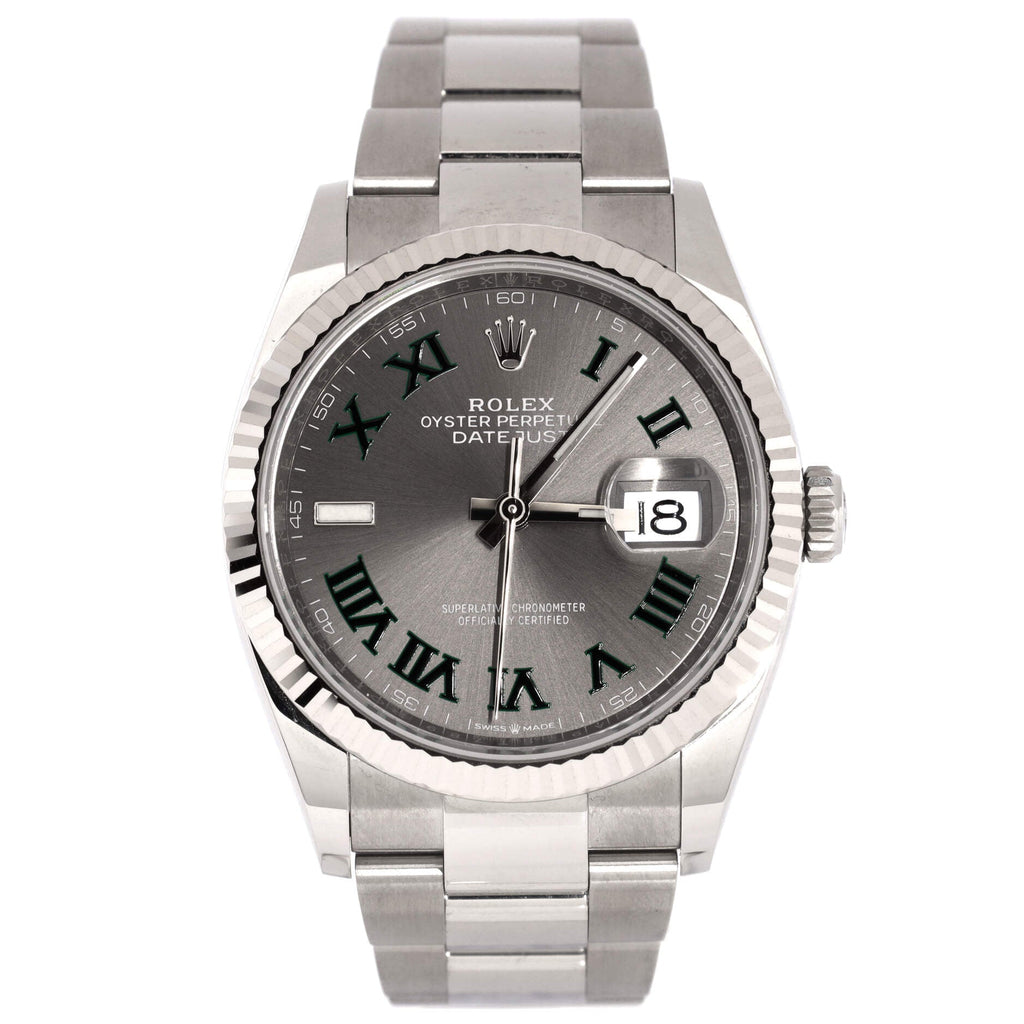 Oyster Perpetual Datejust Wimbledon Automatic Watch Stainless Steel and White Gold 36
