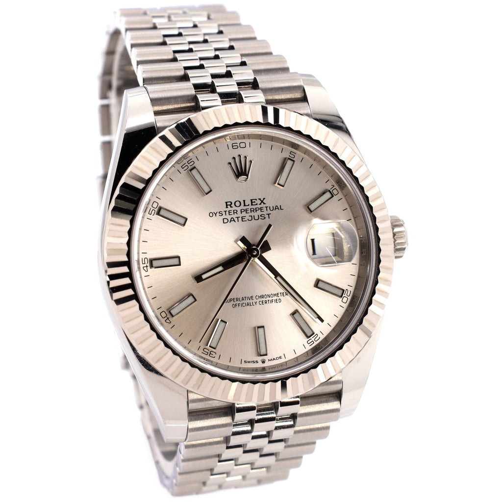 Oyster Perpetual Datejust Automatic Watch Stainless Steel and White Gold 41