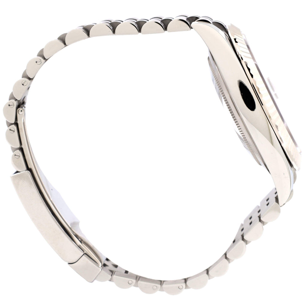 Oyster Perpetual Datejust Automatic Watch Stainless Steel and White Gold with Diamond Markers 41