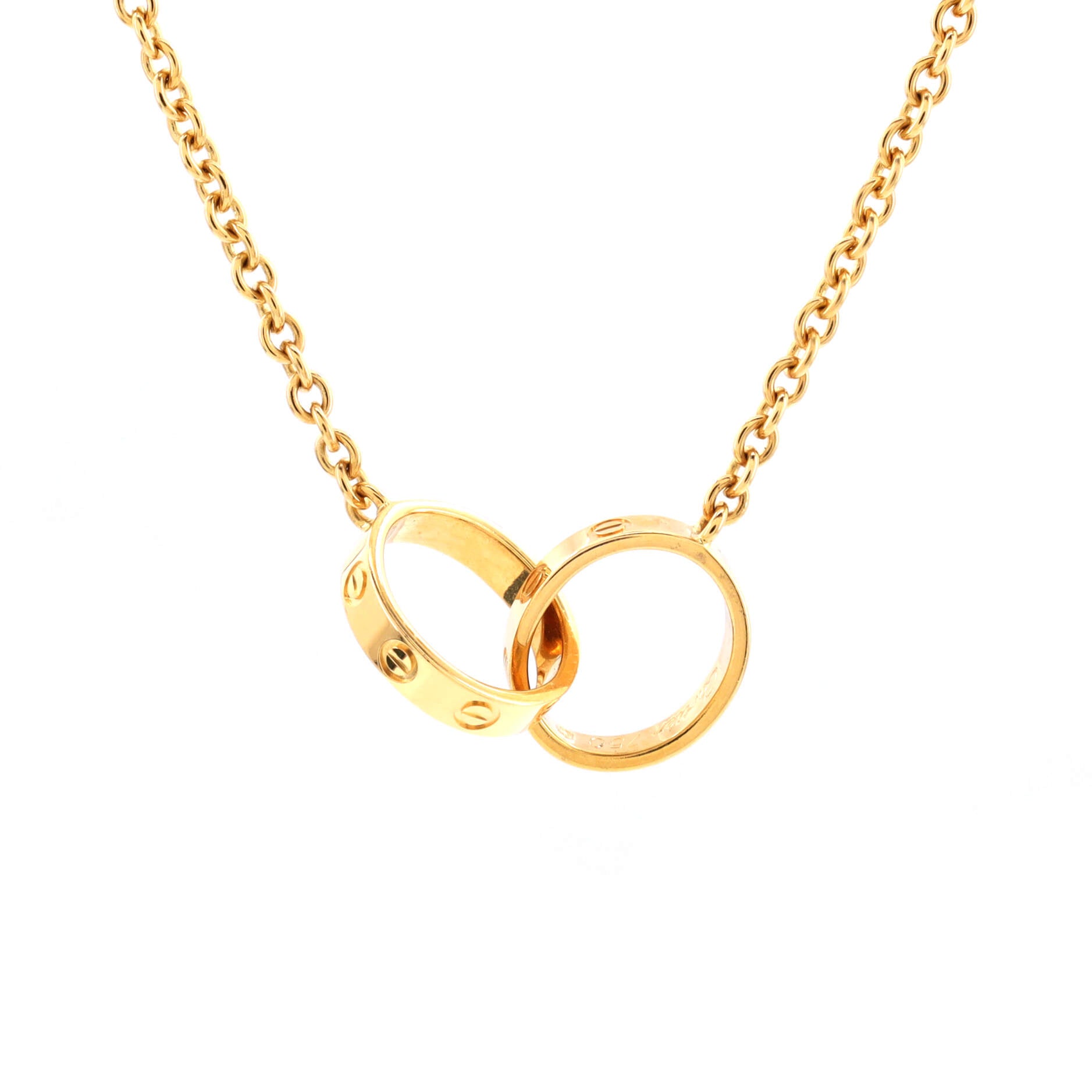 Love Interlocking Necklace 18K Yellow Gold