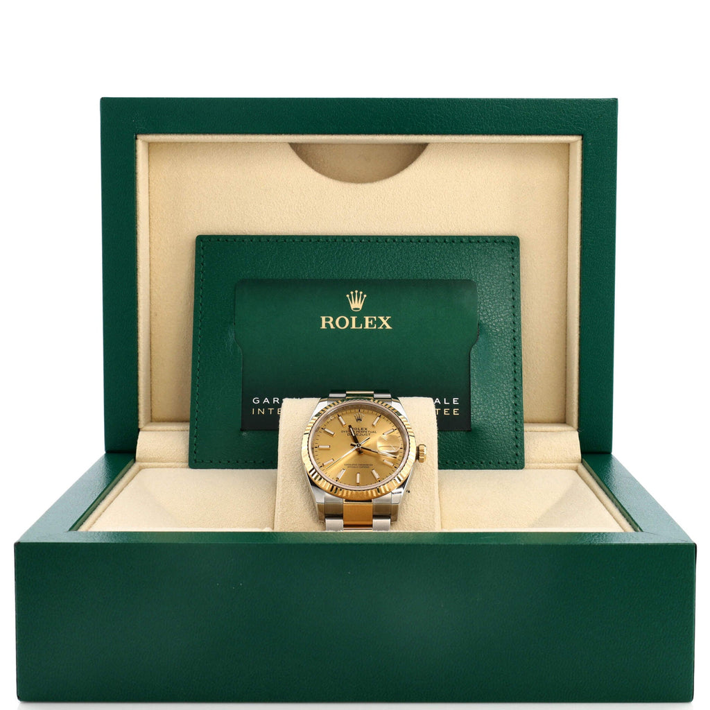 Oyster Perpetual Datejust Automatic Watch Stainless Steel and Yellow Gold 36