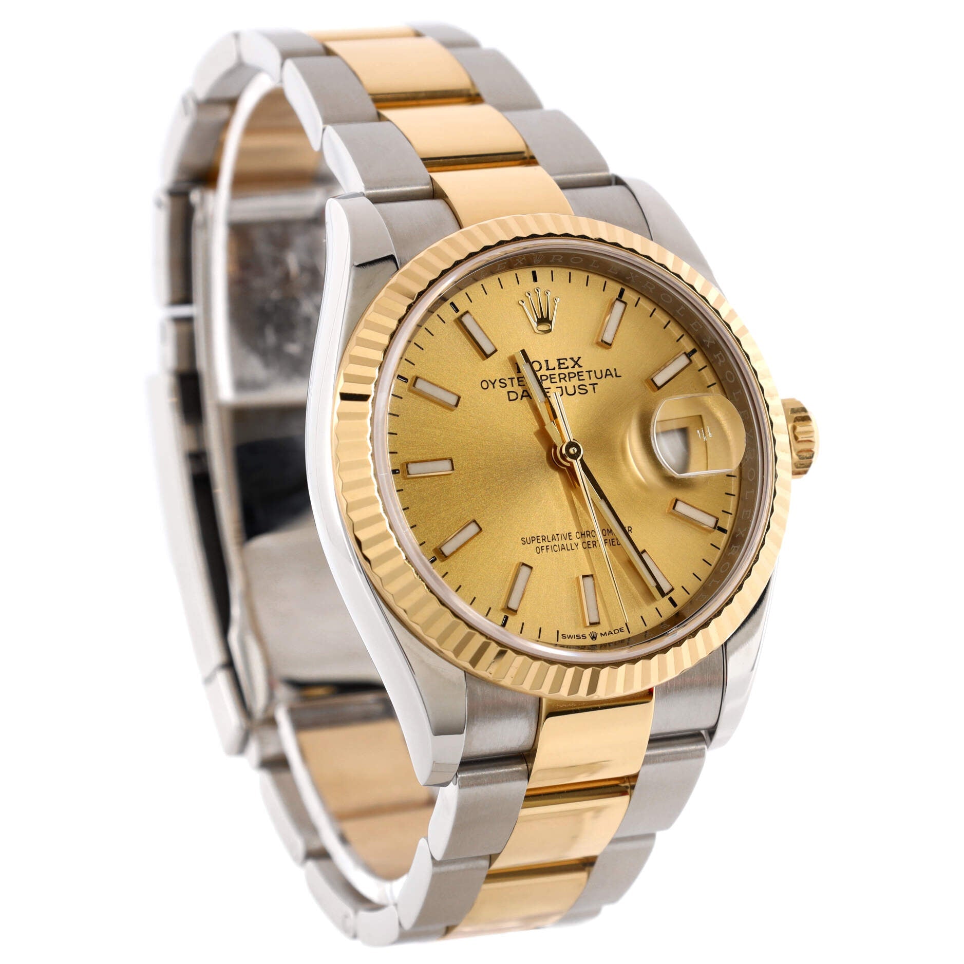 Oyster Perpetual Datejust Automatic Watch Stainless Steel and Yellow Gold 36