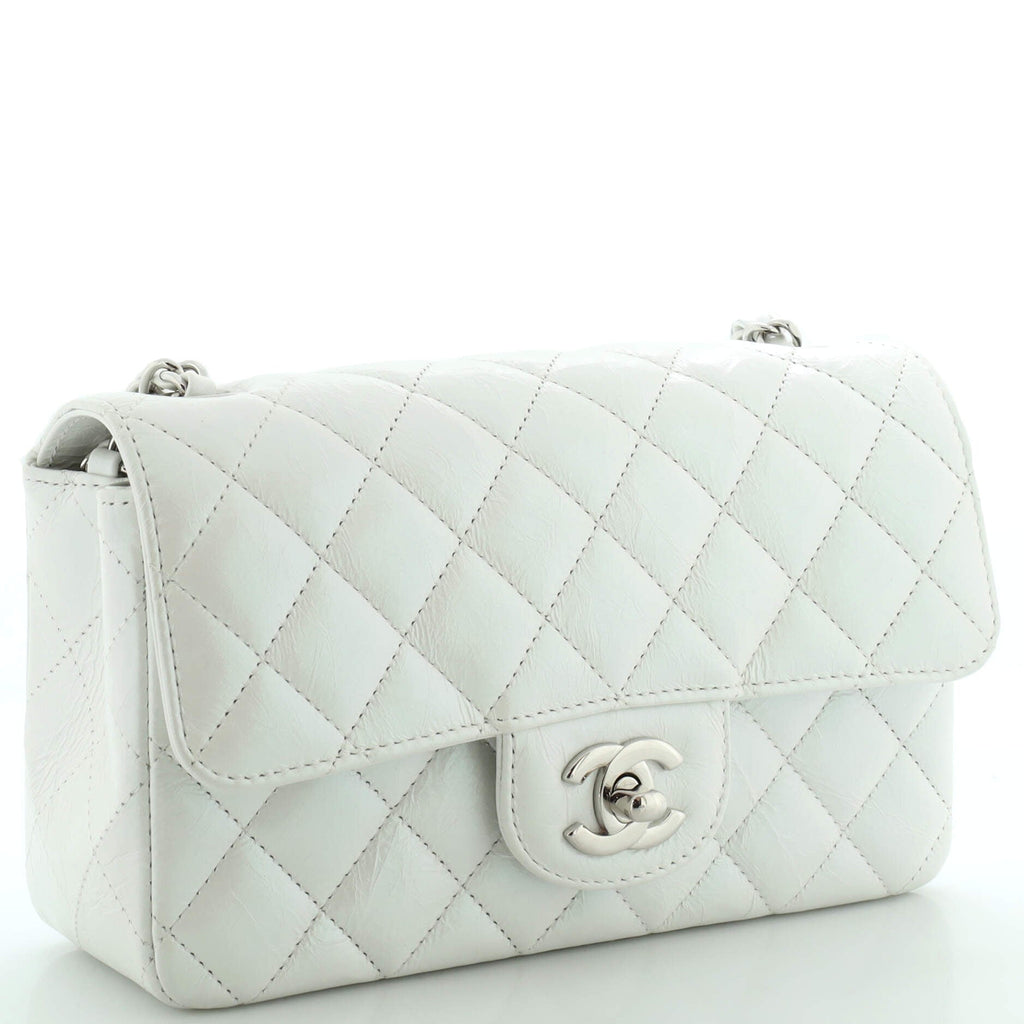 Classic Single Flap Bag Quilted Iridescent Crumpled Calfskin Mini