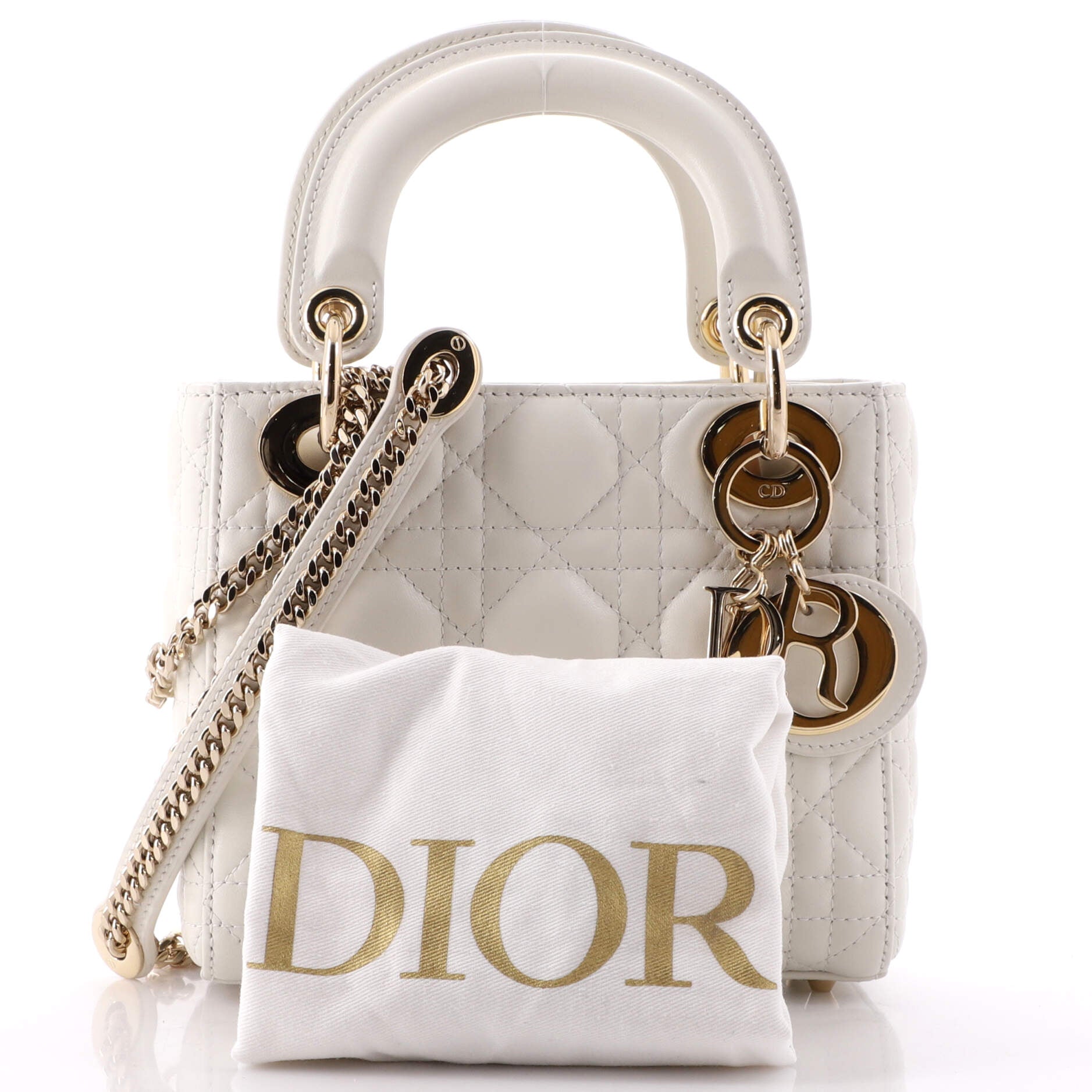 Lady Dior Chain Bag Cannage Quilt Lambskin Mini