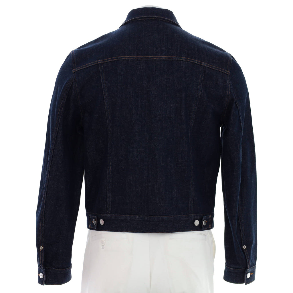 Men's Logo Lined Button Up Jacket Denim