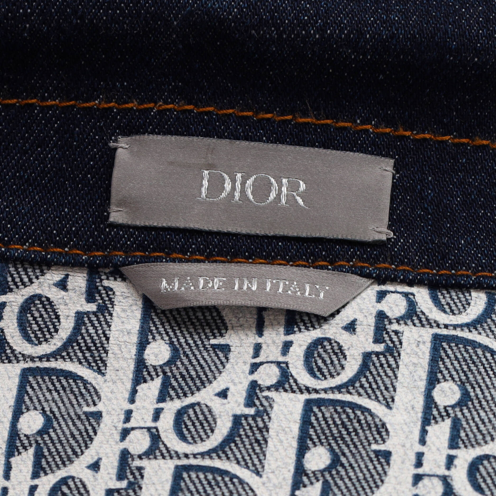 Men's Logo Lined Button Up Jacket Denim