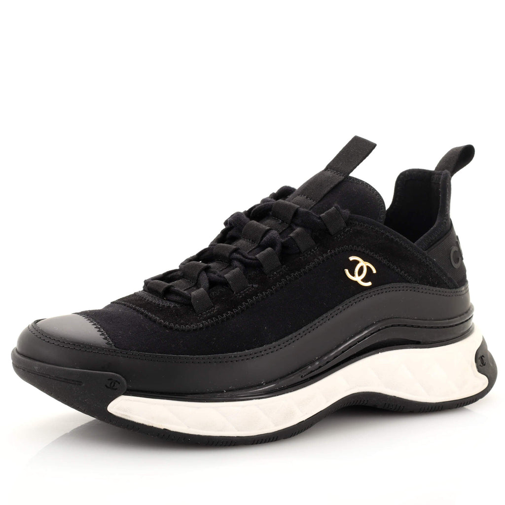 Women's CC Cap Toe Logo Sneakers Suede and Mixed Fibers