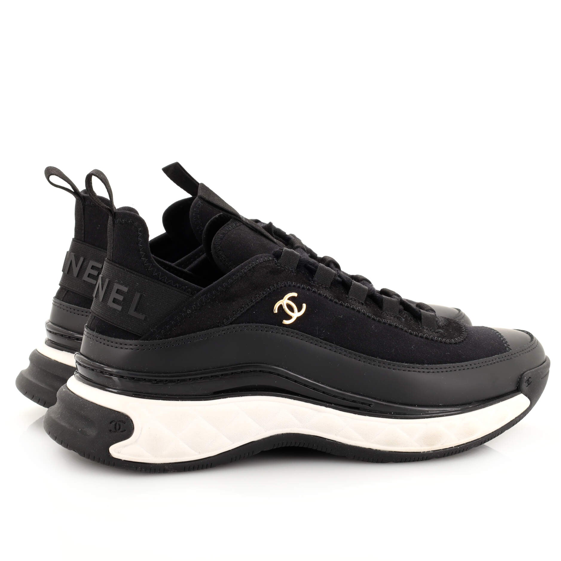 Women's CC Cap Toe Logo Sneakers Suede and Mixed Fibers