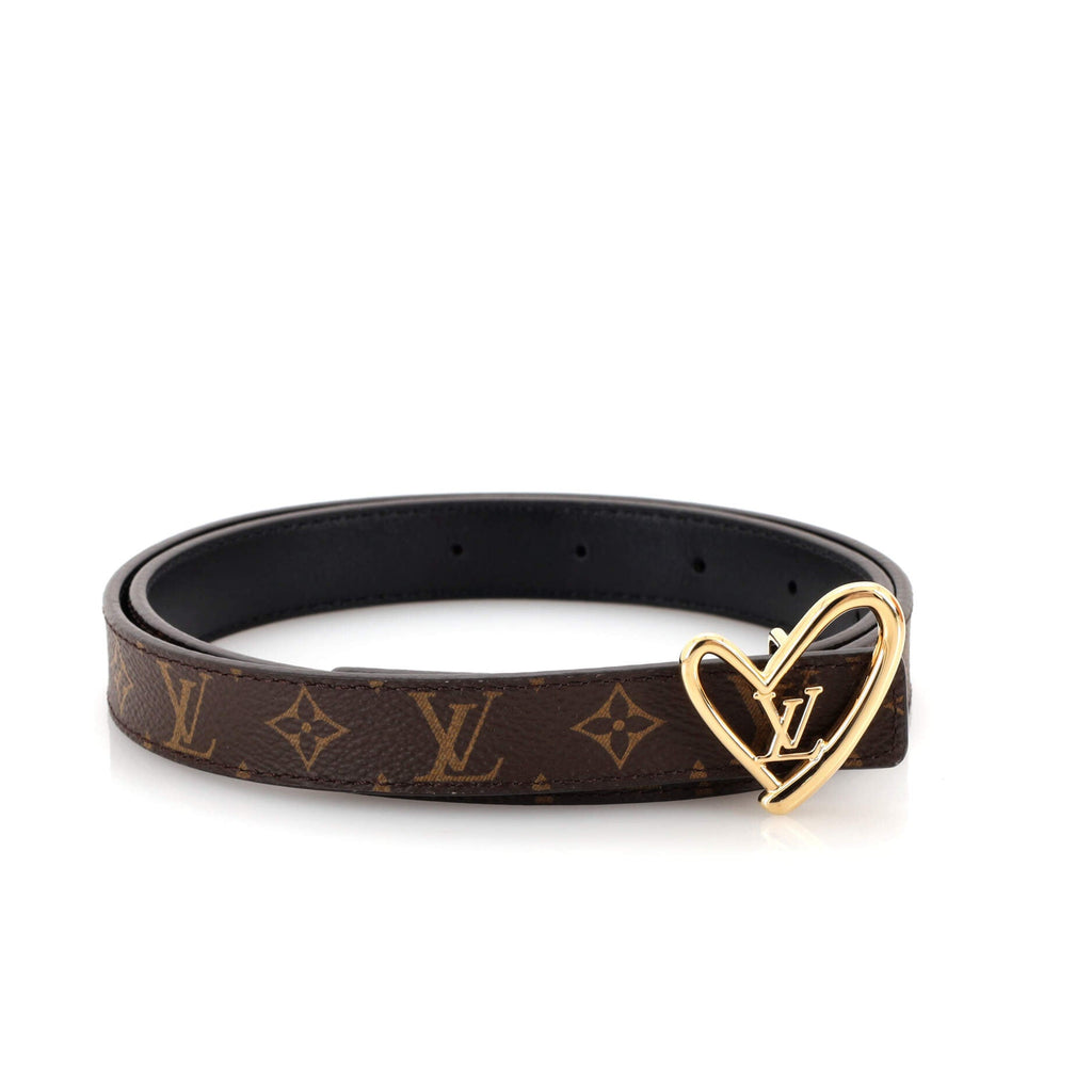 Fall in Love Reversible Belt Monogram Canvas and Leather Thin 80