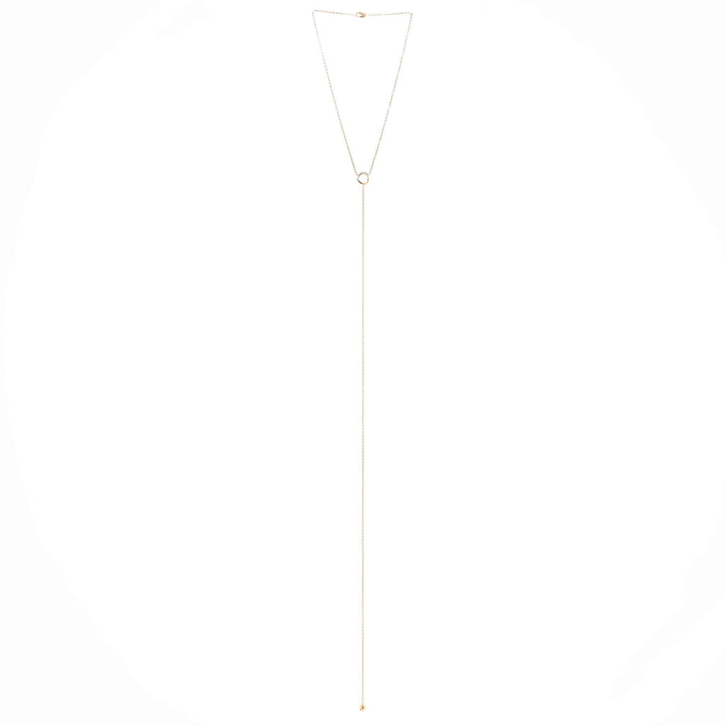 Baby Trinity Drop Pendant Necklace 18K Tricolor Gold