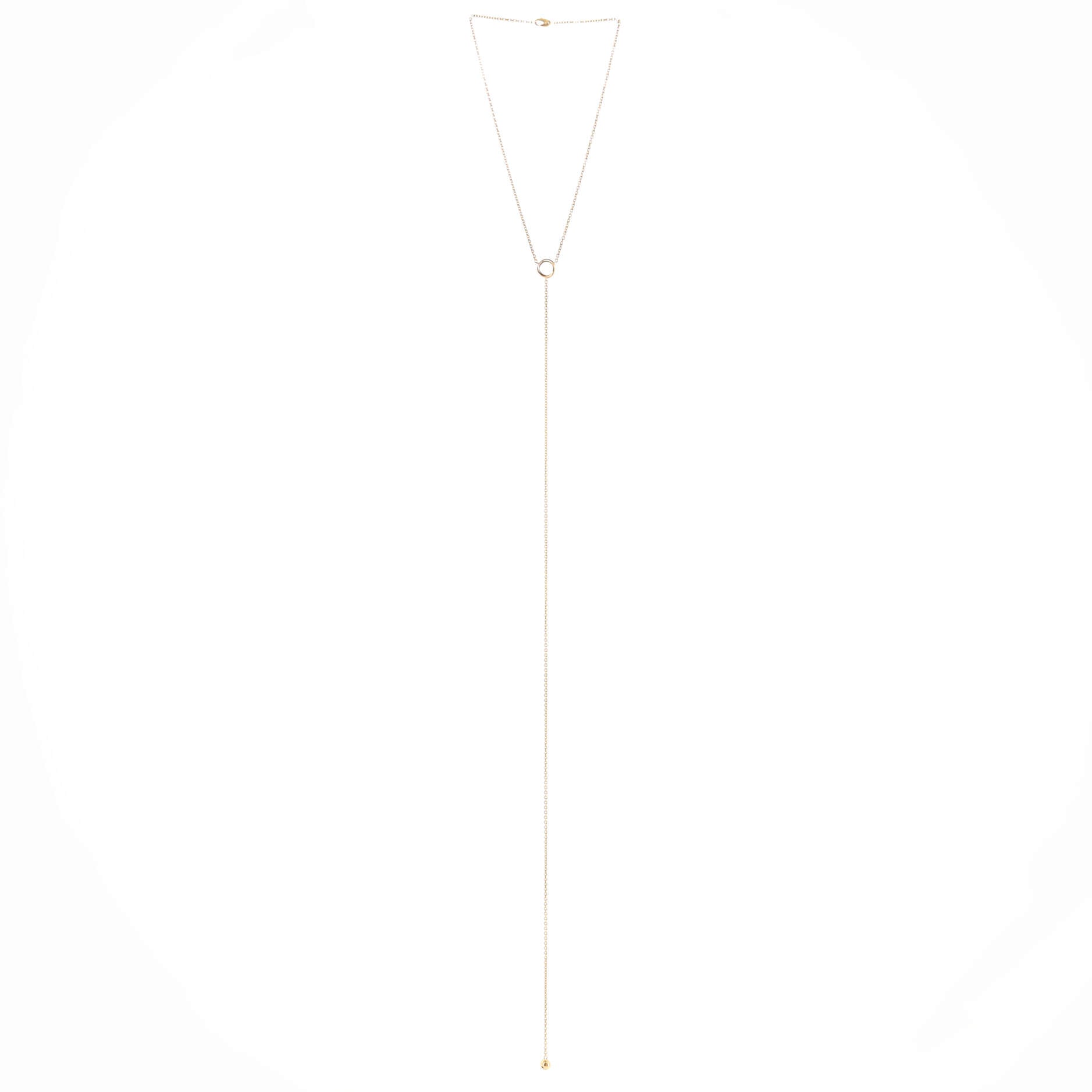 Baby Trinity Drop Pendant Necklace 18K Tricolor Gold