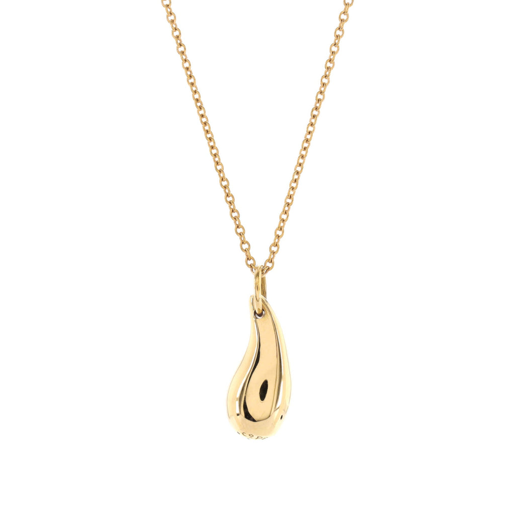Elsa Peretti Teardrop Pendant Necklace 18K Yellow Gold 12mm