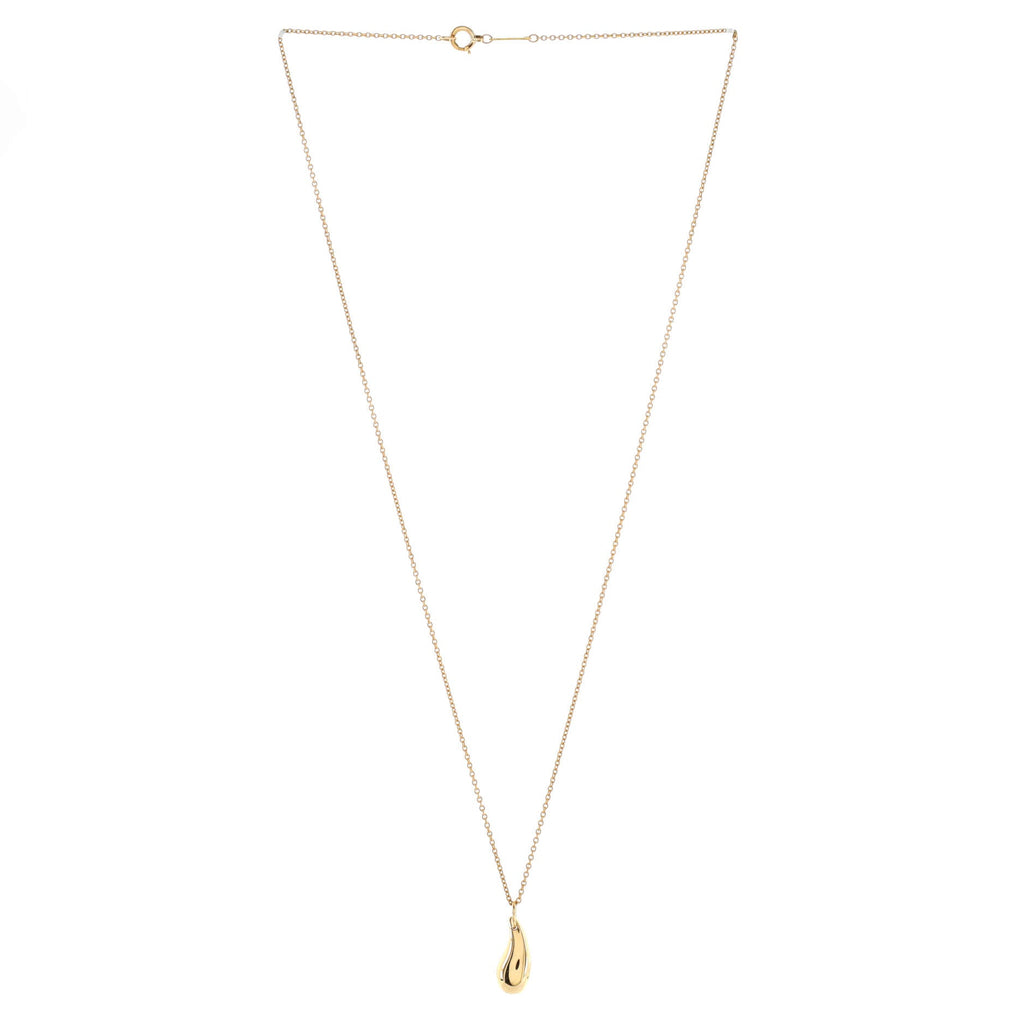 Elsa Peretti Teardrop Pendant Necklace 18K Yellow Gold 12mm
