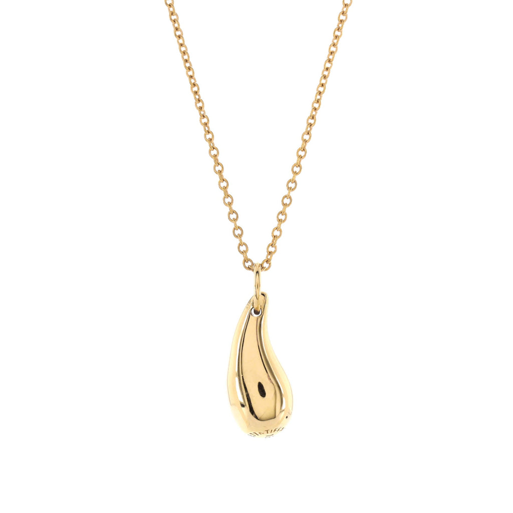 Elsa Peretti Teardrop Pendant Necklace 18K Yellow Gold 12mm