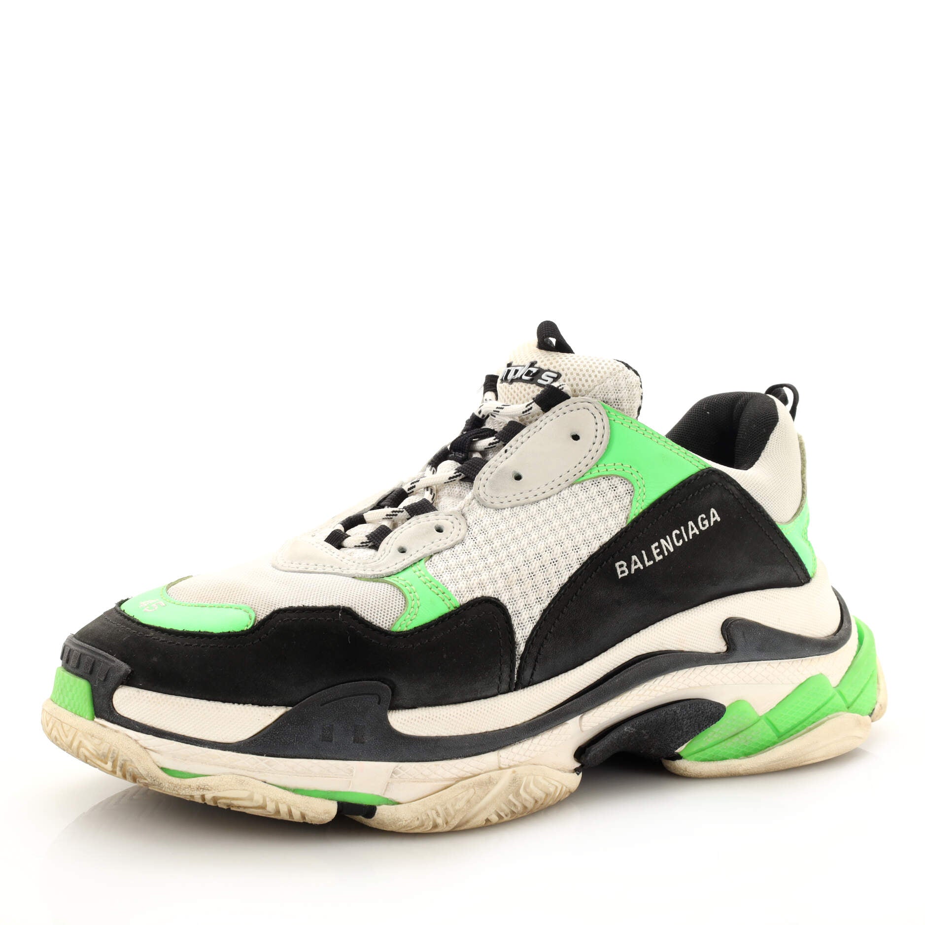 Men's Triple S Sneakers Fabric and Mesh with Leather