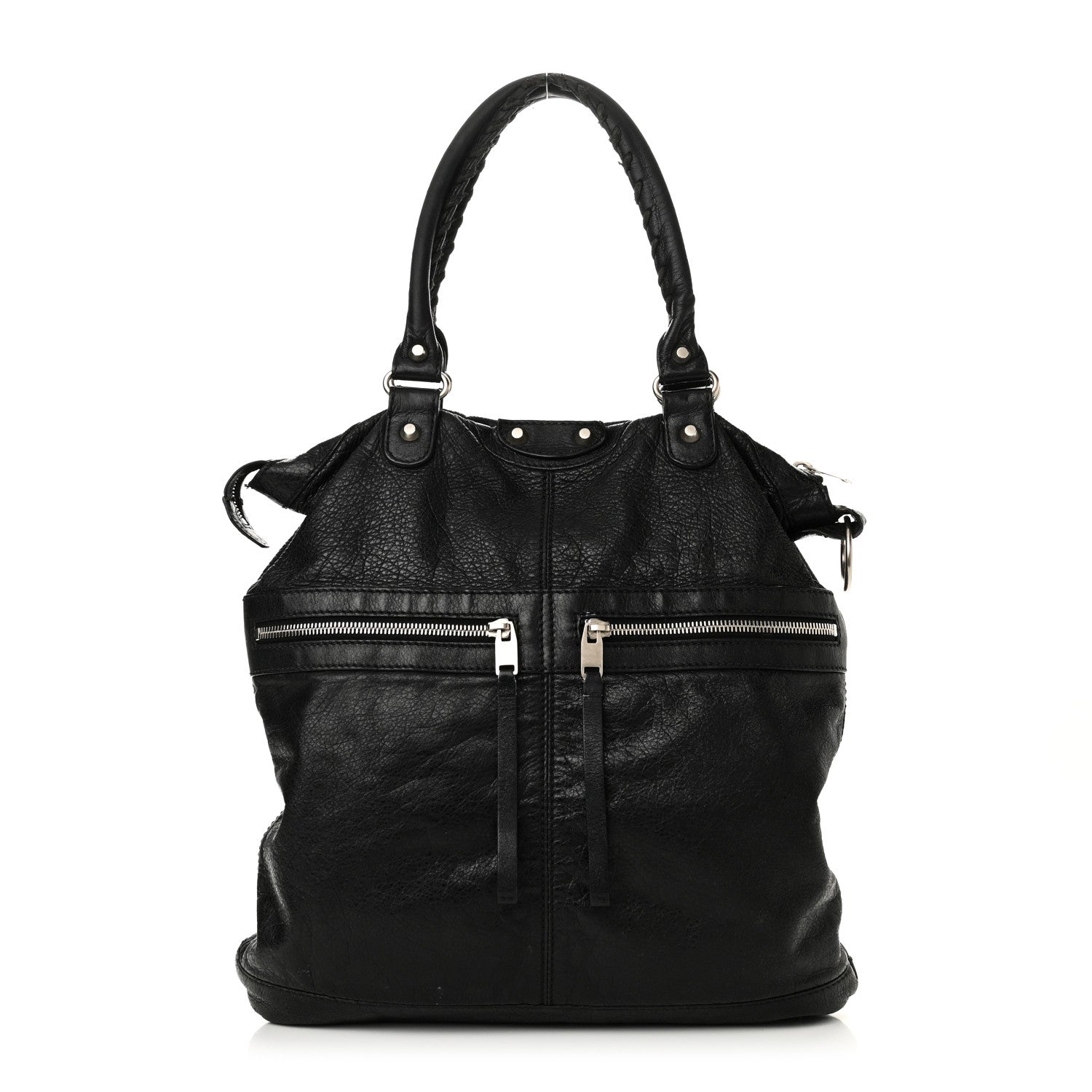 Agneau Classic Hardware Square Tote Black