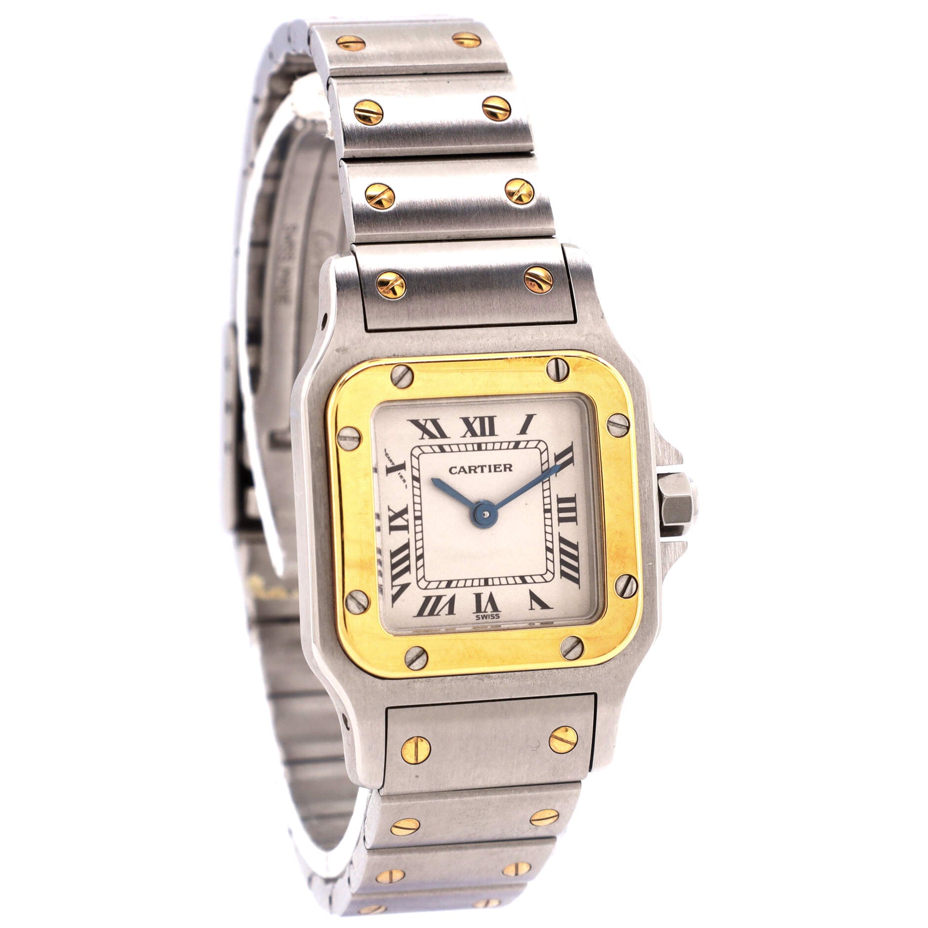 Santos de Cartier Galbee Quartz Watch Stainless Steel and Yellow Gold 24