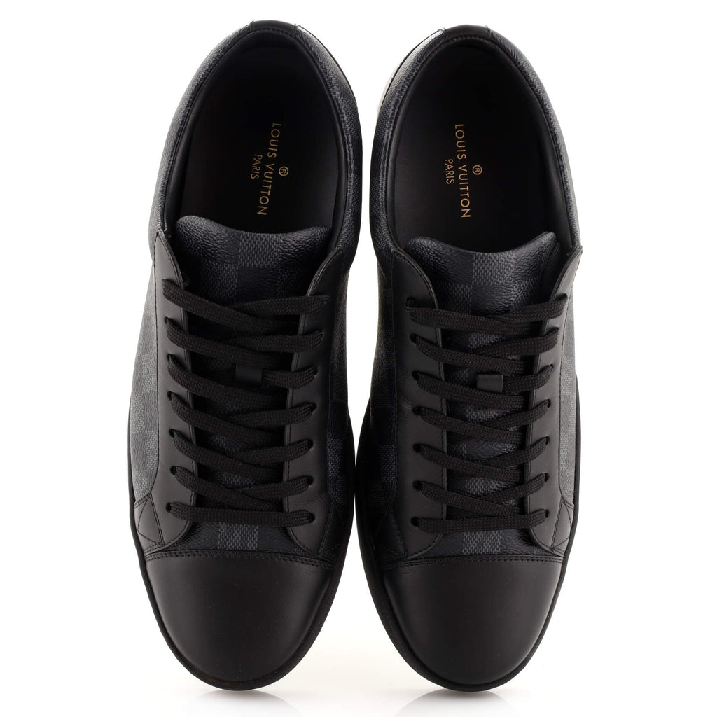 Men's Match Up Low-Top Sneakers Damier Graphite and Leather