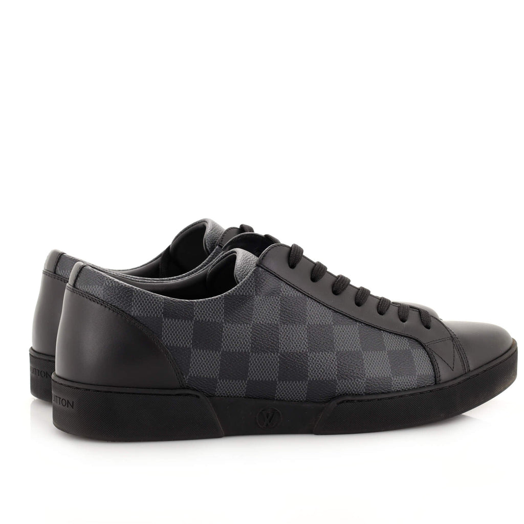 Men's Match Up Low-Top Sneakers Damier Graphite and Leather