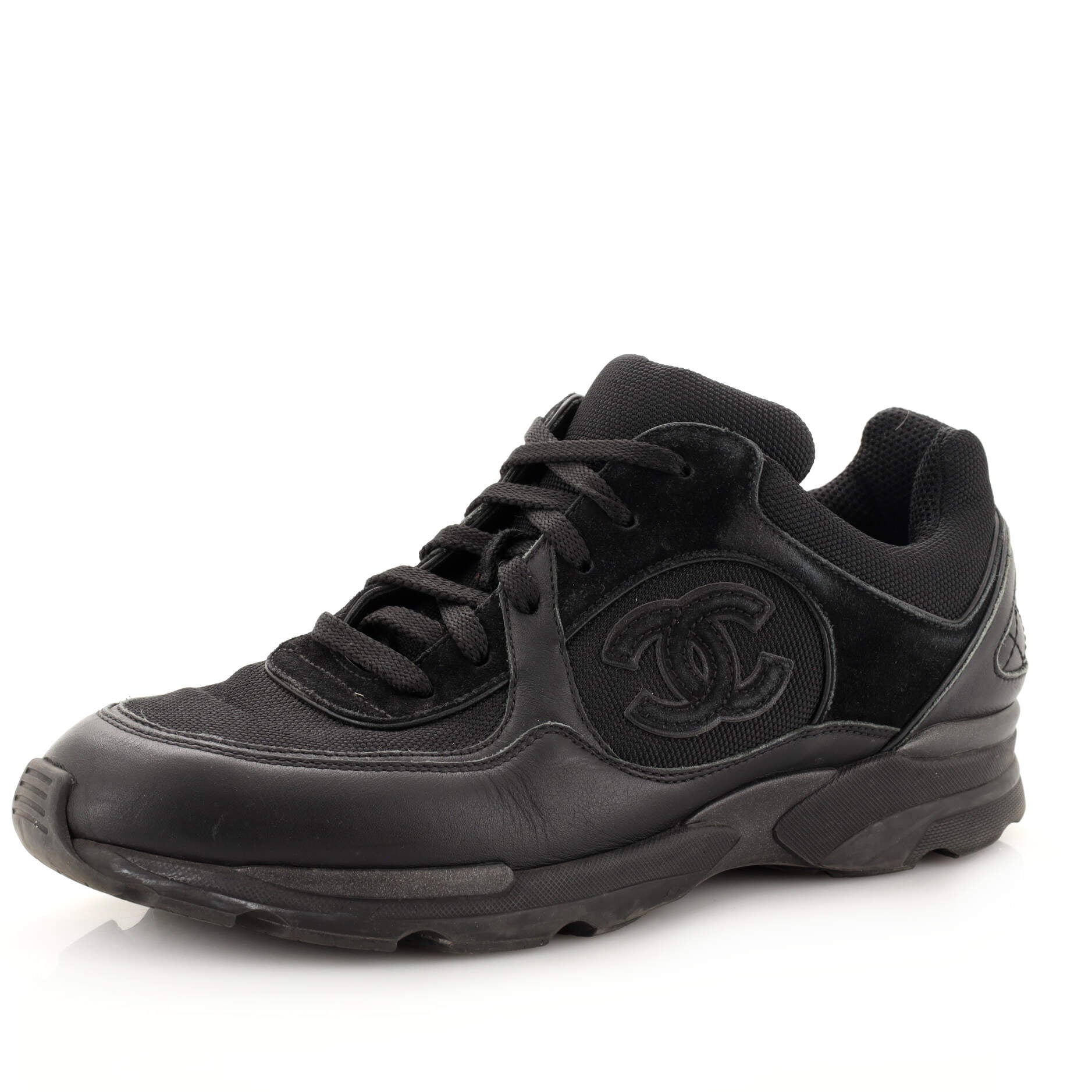 Women's CC Low-Top Sneakers Leather and Mesh