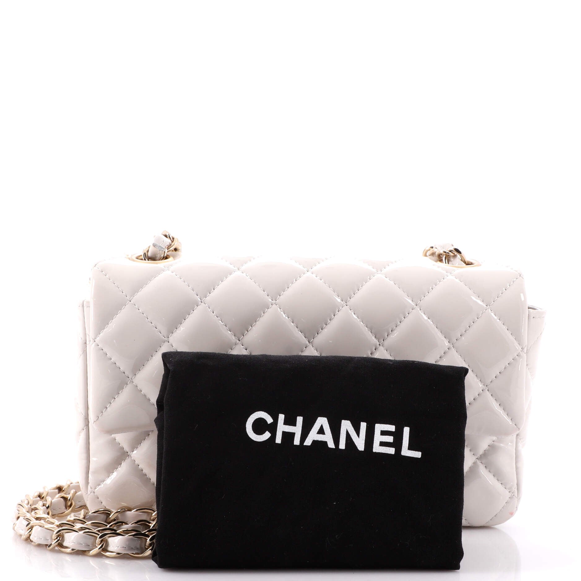 Classic Single Flap Bag Quilted Patent Mini