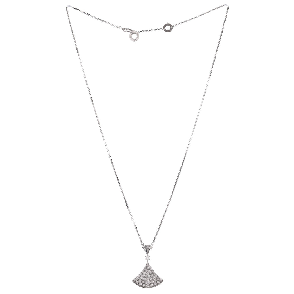 Divas' Dream Pendant Necklace 18K White Gold with Diamonds Large