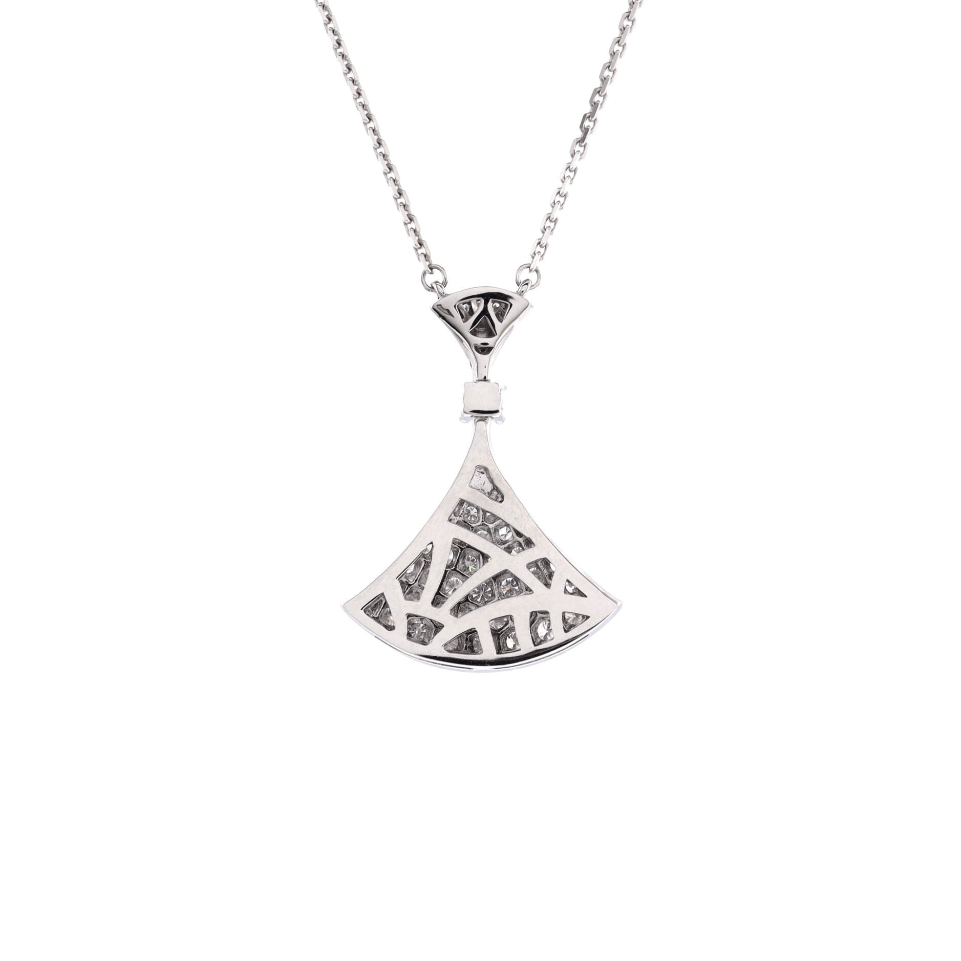 Divas' Dream Pendant Necklace 18K White Gold with Diamonds Large