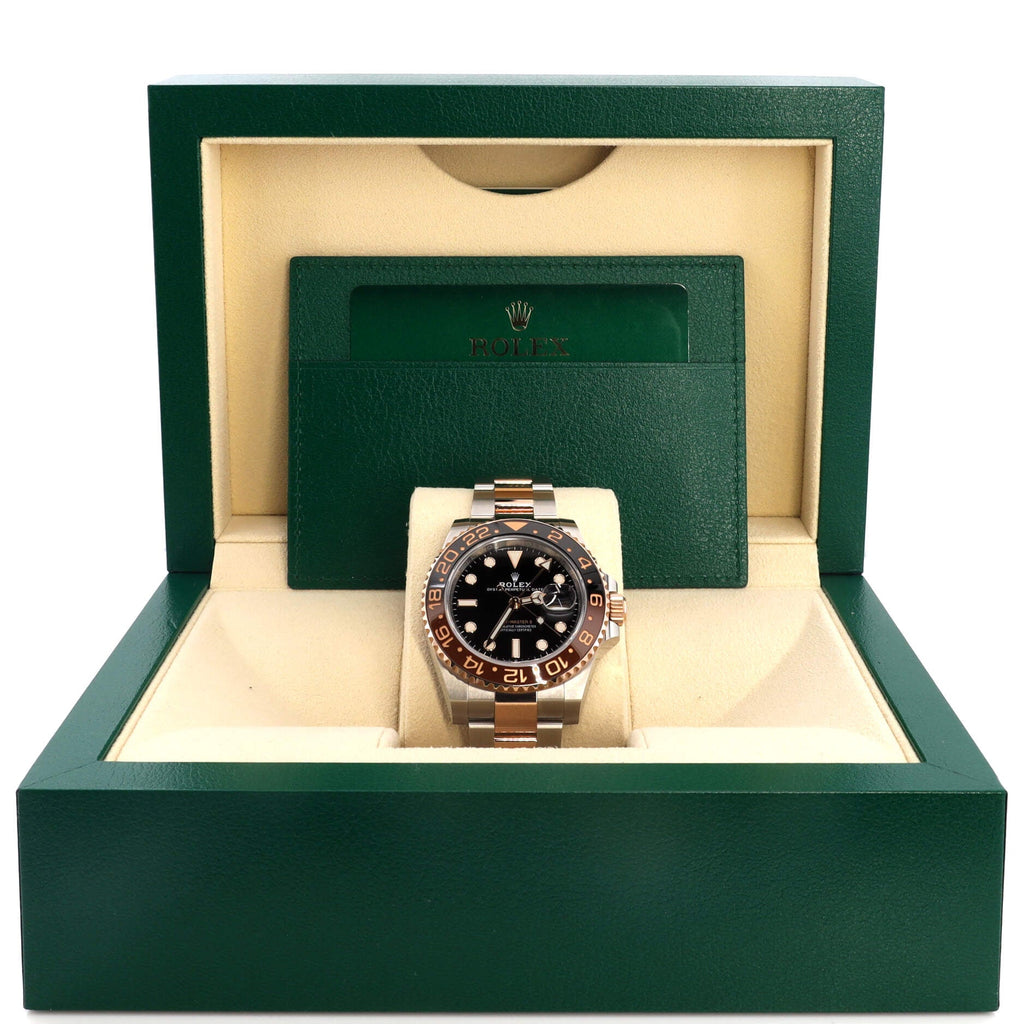 Oyster Perpetual Date GMT-Master II Rootbeer Automatic Watch Stainless Steel and Cerachrom with Rose Gold 40