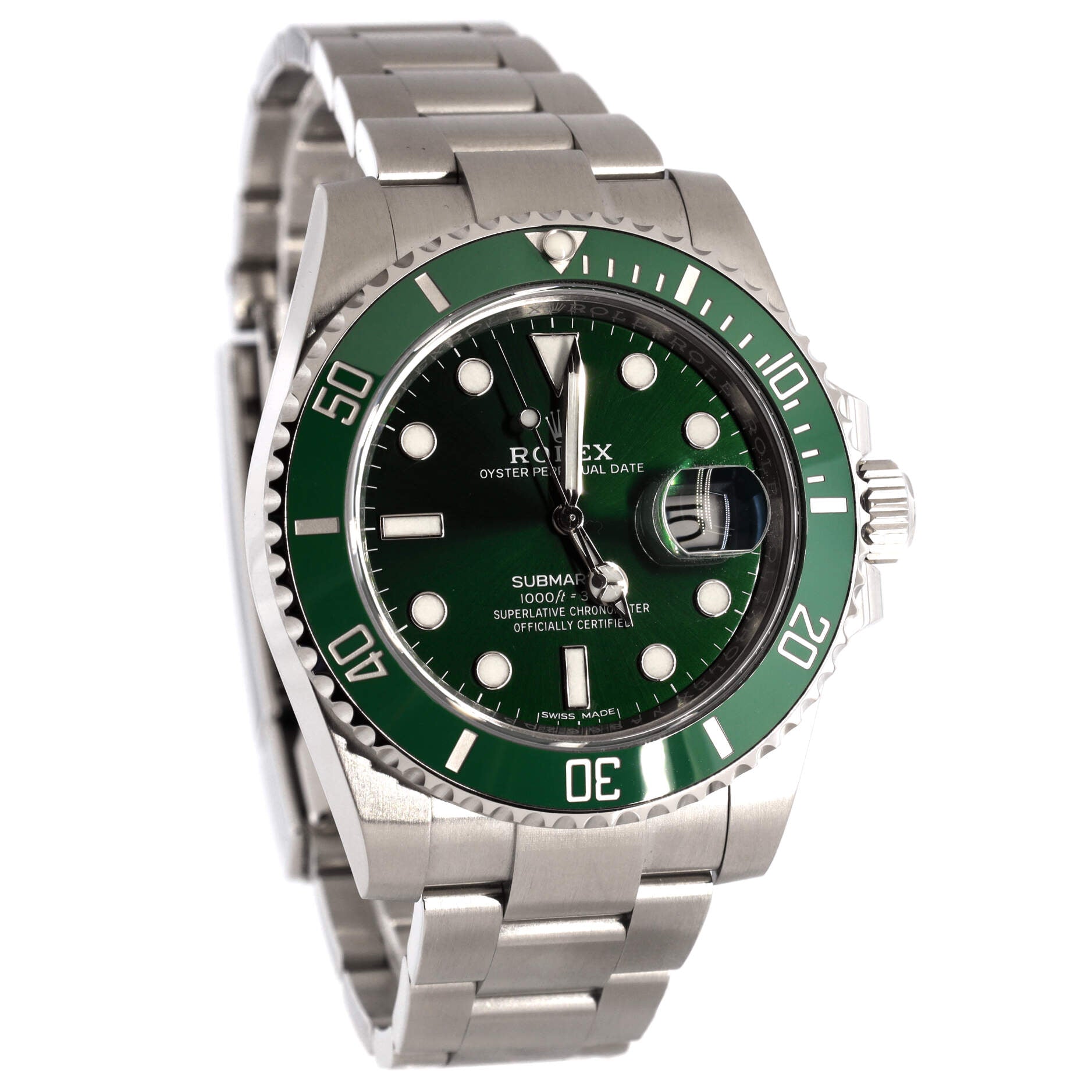 Oyster Perpetual Submariner Hulk Date Automatic Watch Stainless Steel and Cerachrom 40