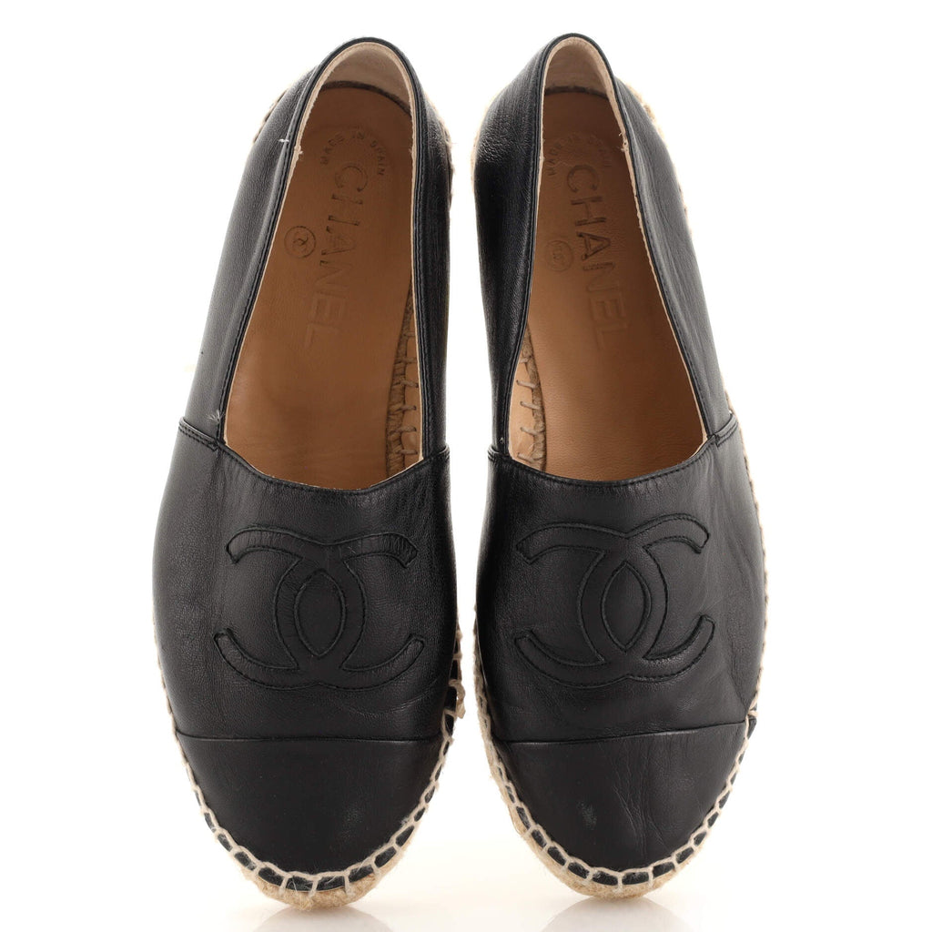 Women's CC Cap Toe Espadrilles Leather