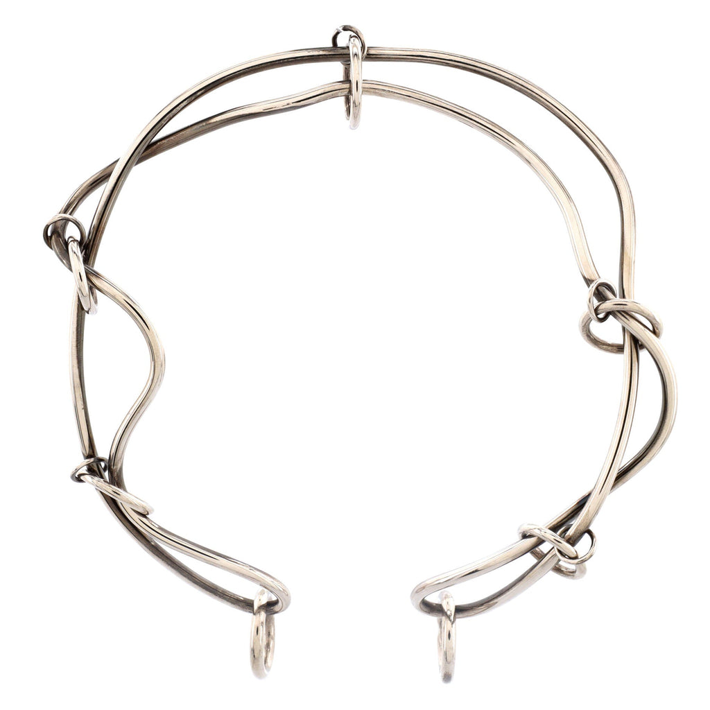 Wire Collar Choker Necklace Metal