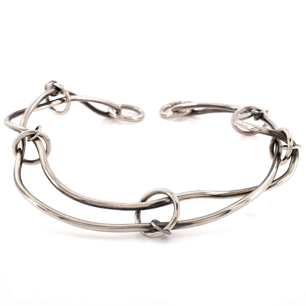 Wire Collar Choker Necklace Metal