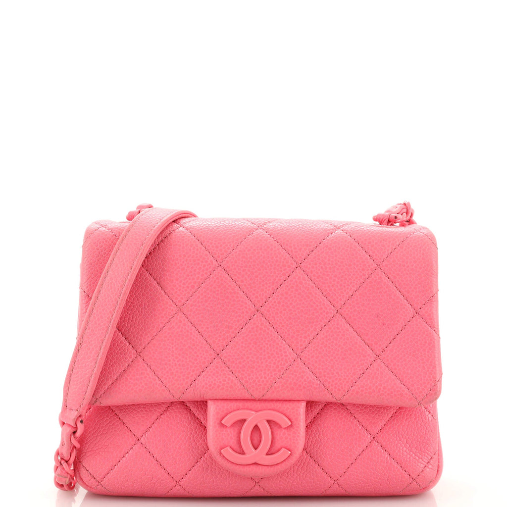 Incognito Square Flap Bag Quilted Caviar Mini