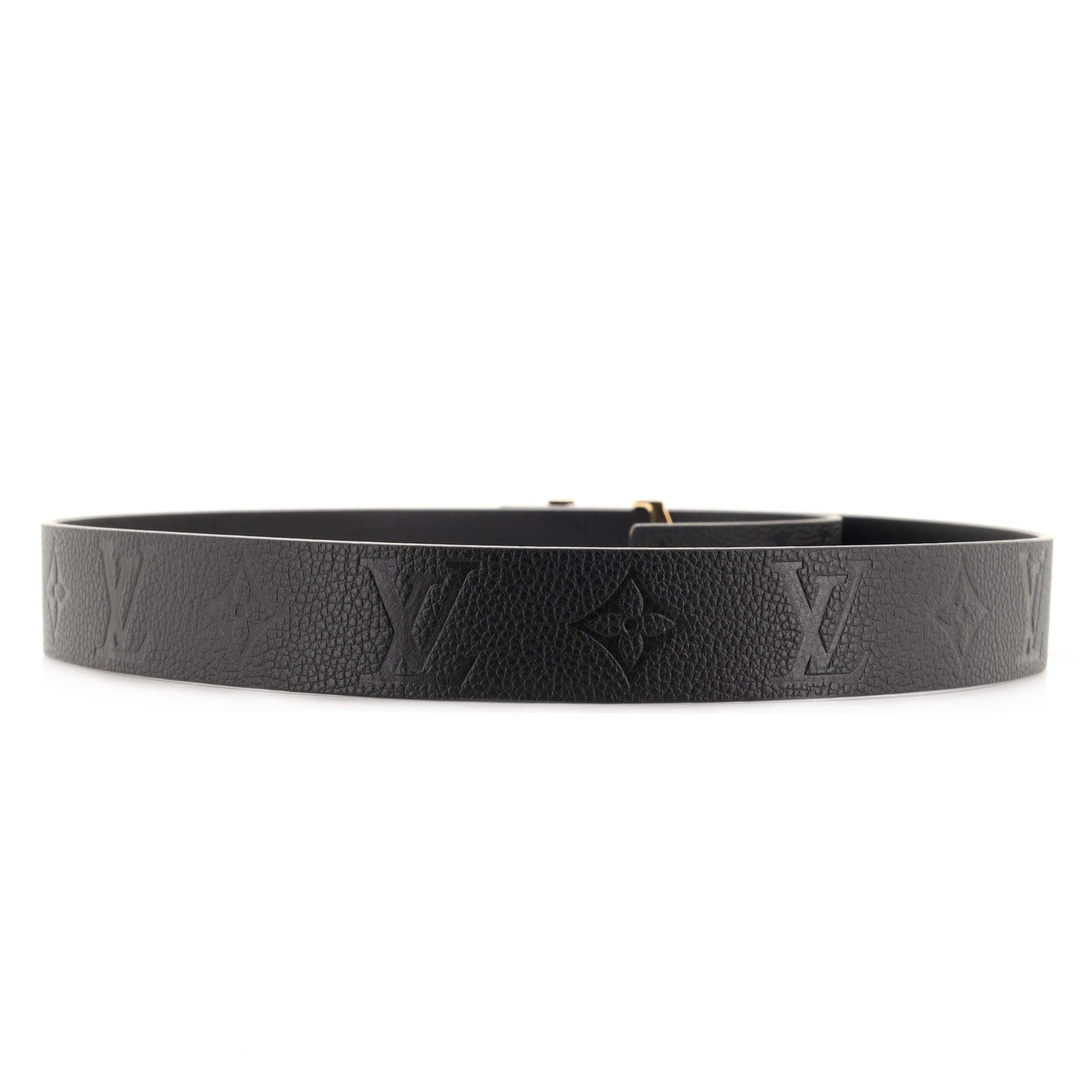 LV Initiales Reversible Belt Monogram Empreinte Leather Medium 80