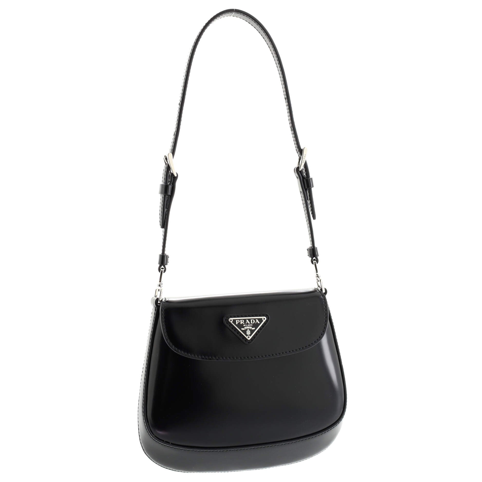 Cleo Flap Shoulder Bag Spazzolato Leather Mini