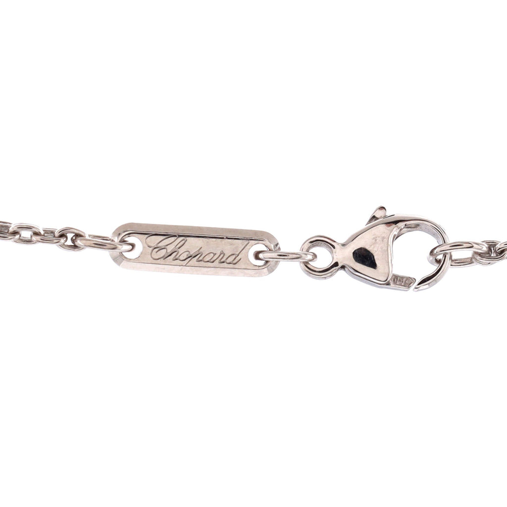 Happy Diamonds Ball Pendant Necklace 18K White Gold with Diamonds