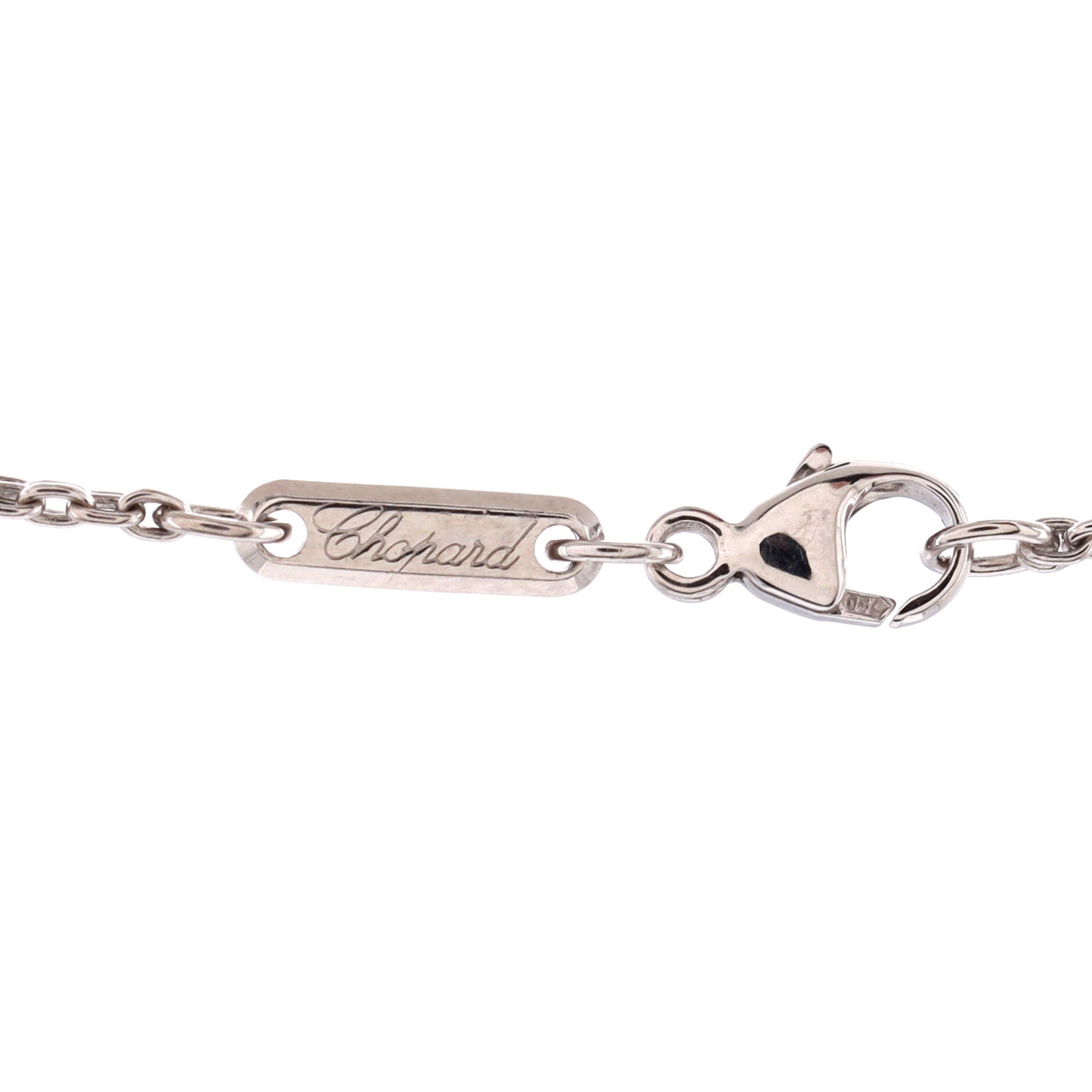 Happy Diamonds Ball Pendant Necklace 18K White Gold with Diamonds