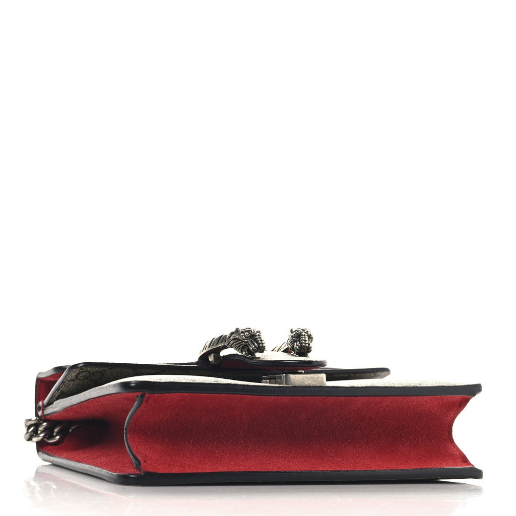 GG Supreme Monogram Mini Dionysus Shoulder Bag Hibiscus Red