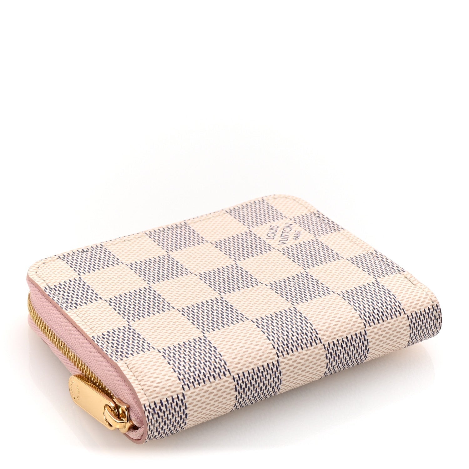 Damier Azur Zippy Coin Purse Rose Ballerine