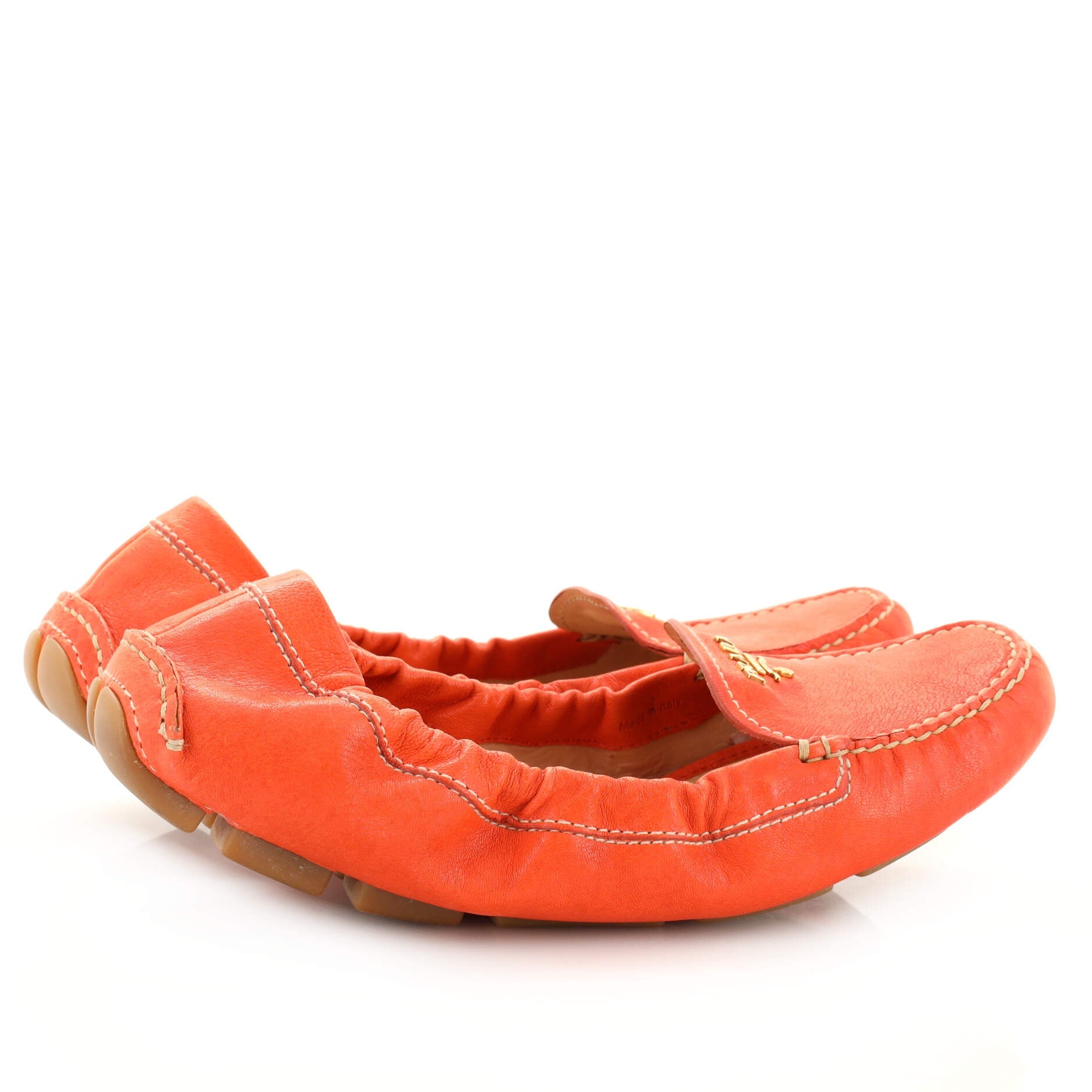 Women's Logo Driving Loafers Leather
