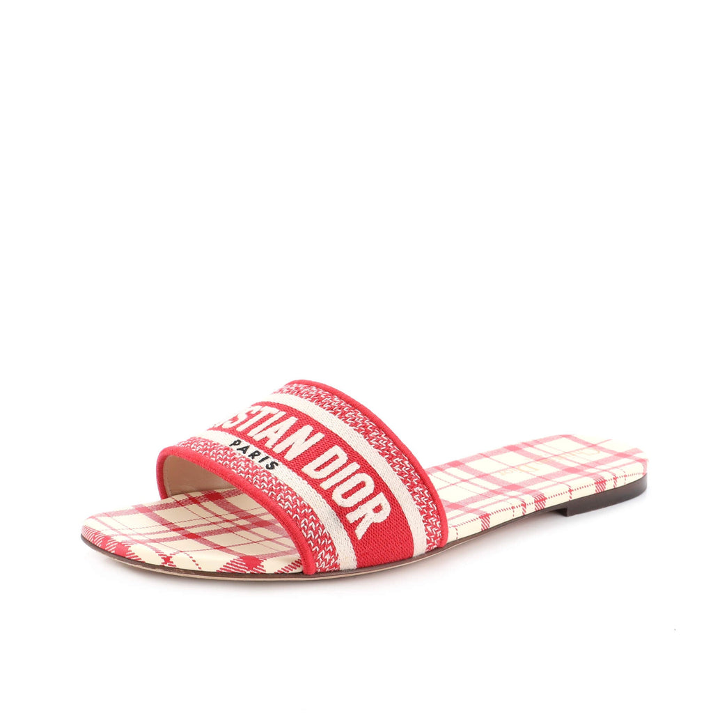 Women's Dway Flat Sandals Embroidered Canvas