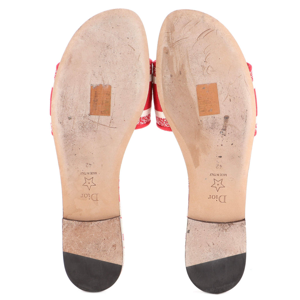 Women's Dway Flat Sandals Embroidered Canvas