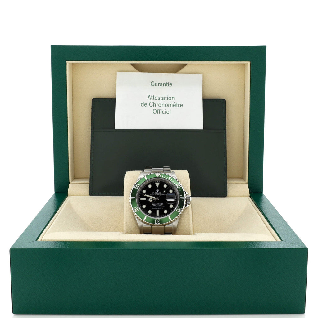 Oyster Perpetual Submariner Kermit Date Automatic Watch Stainless Steel 40