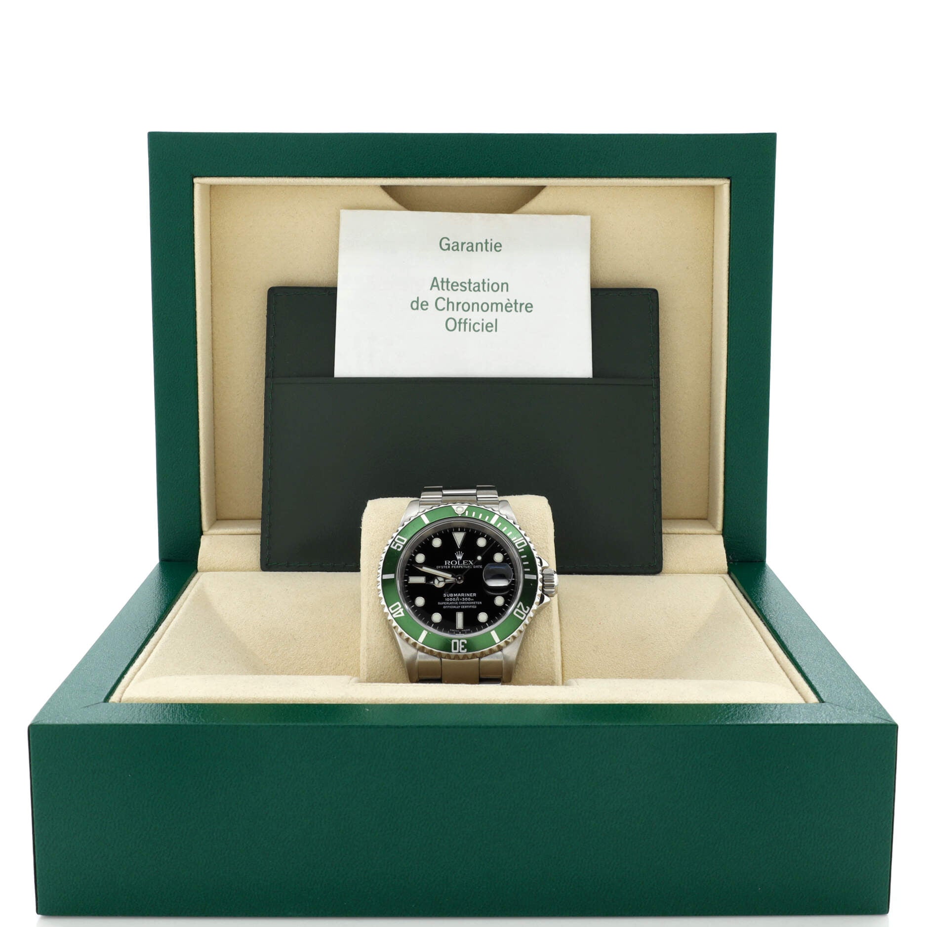 Oyster Perpetual Submariner Kermit Date Automatic Watch Stainless Steel 40