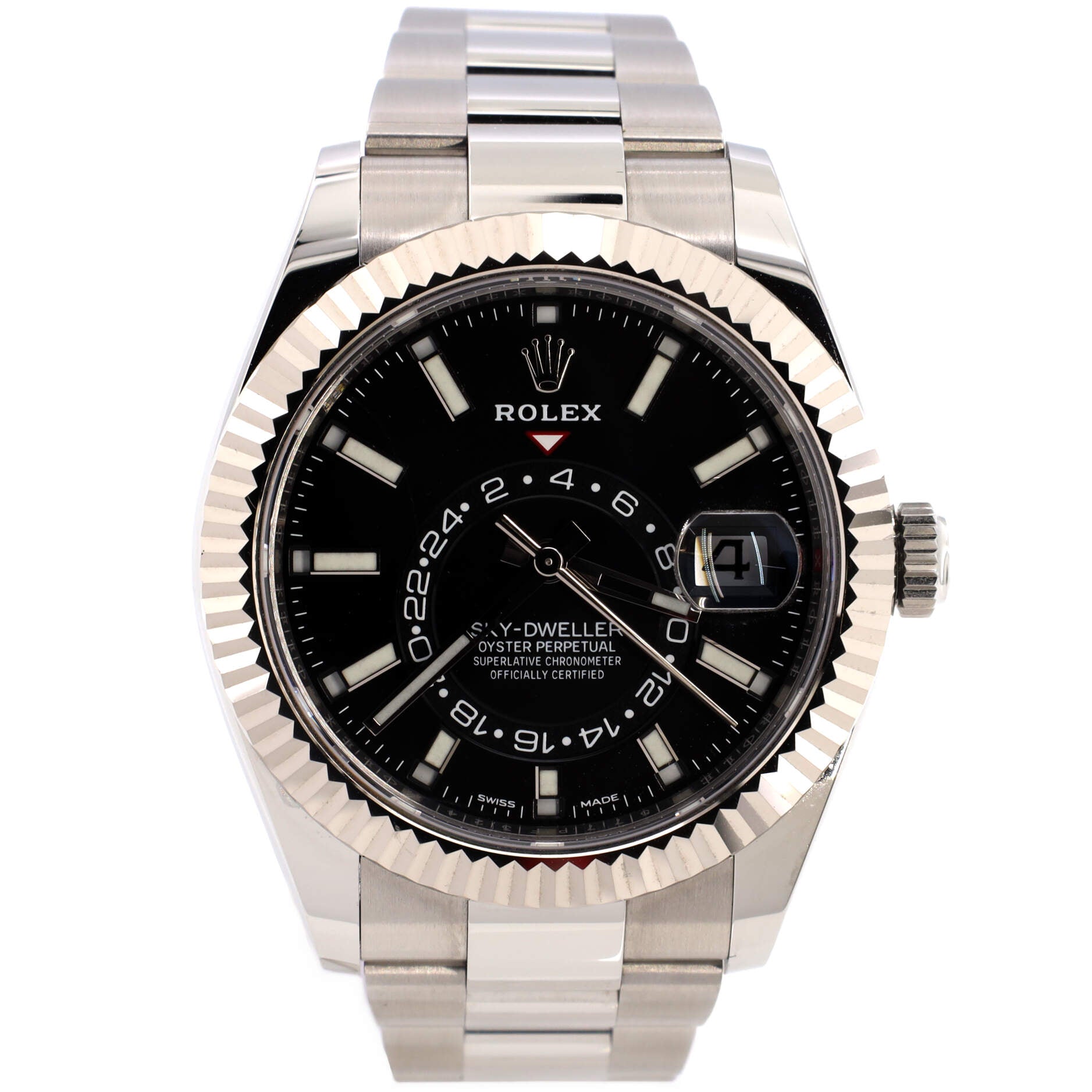 Sky-Dweller Oyster Perpetual Chronometer Automatic Watch Stainless Steel and White Gold 42