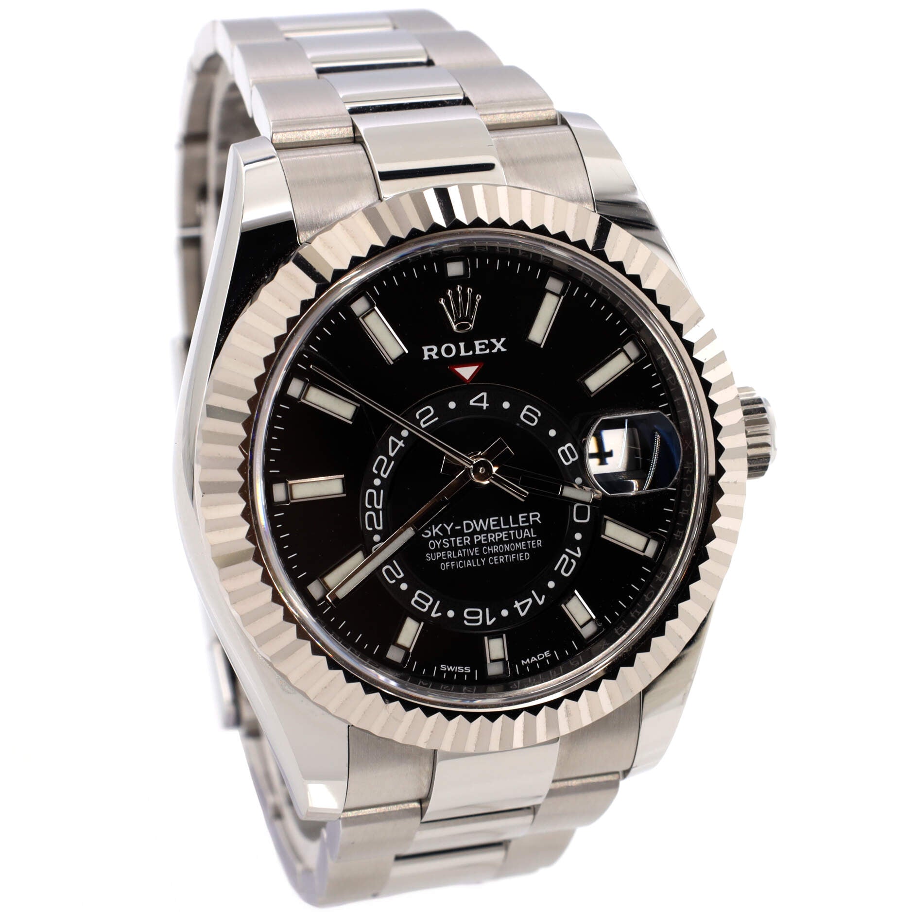 Sky-Dweller Oyster Perpetual Chronometer Automatic Watch Stainless Steel and White Gold 42