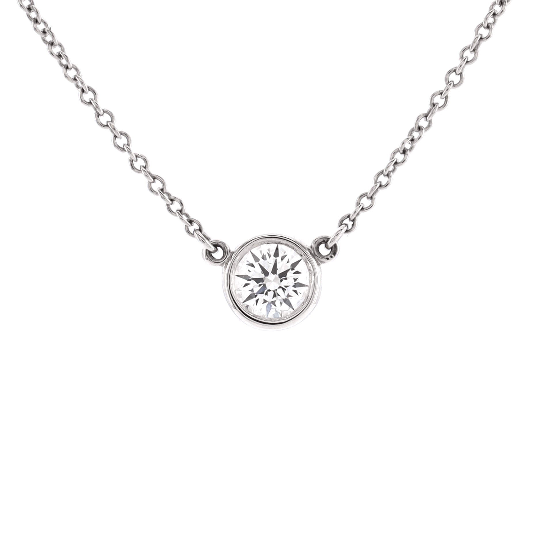 Elsa Peretti Diamonds By The Yard Pendant Necklace Platinum with Diamond 0.30-0.39CT